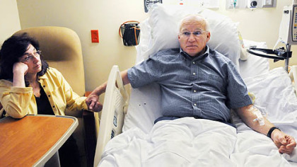 Josie and Alan Romatowski return to UPMC Montefiore hospital for more tests and interviews. Alan was diagnosed with early-onset Alzheimer's disease in 2007.